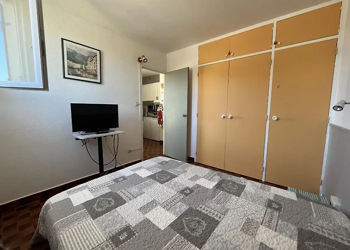 Spacieux T2 Climatise Avec Veranda, 150m Plage, Pkg, Au Coeur De La Grande - 4 Personnes - Fr-1-799-20 Apartment Le Barcares